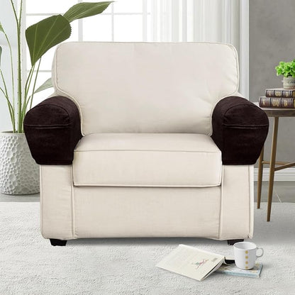 ANARACHON Leather Look Couch Arm Covers Set of 2 Armrest Covers - Image 2