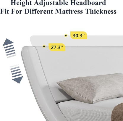 Allewie Queen Size Upholstered Platform Bed Frame - Image 6