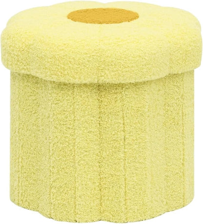 B FSOBEIIALEO Storage Ottoman Foldable, Sunflower Shaped Small Footrest by BFSOBEIIALEO
