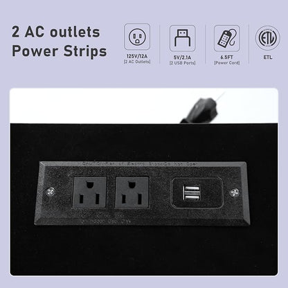 81in Long LED TV Stands W/Power Outlet - Image 5