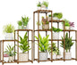 Bamworld 2 Sets Plant Stands Indoor Tall Shelves Outdoor by Bamworld