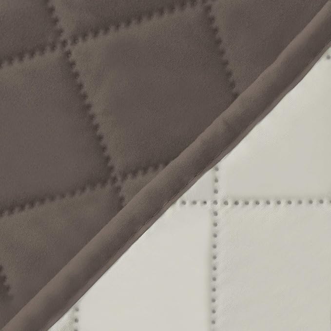 Easy-Going Reversible Couch Cover, Small Chair, Taupe/Ivory | Machine Washable - Image 6
