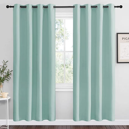 NICETOWN Aqua Blue Blackout Curtains 78" Long by NICETOWN