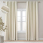 Topfinel 94 Inches Long Cream Colored Custom Blackout Linen Curtains, Ivory by Topfinel