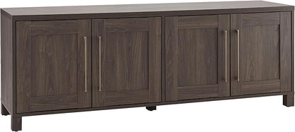 Henn&Hart Rectangular TV Stand for TV's up to 80" in Alder Brown, TV Stands for by HennHart