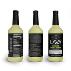 LAVA Premium Authentic Sweet & Sour Mix, Made with Real Lemon Juice, Lime Juice, Raw Blue Agave, No Artificial Sweeteners. Whiskey Sour, Long Island Iced Tea, Lemon Drop. 33.8oz Glass Bottle