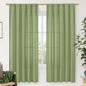 Sage Green Linen Curtains 72 inches Long by LAMIT