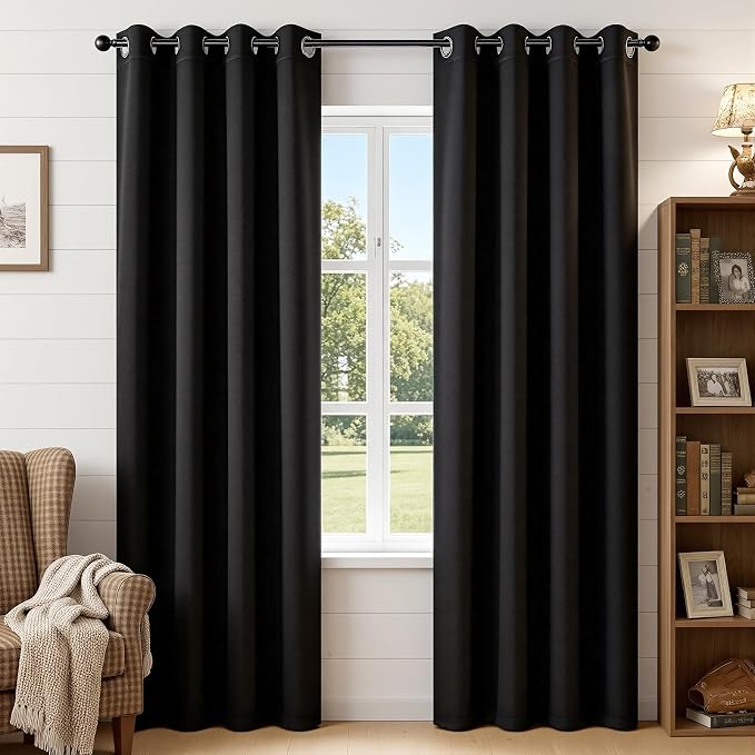 Joydeco Blackout Curtains 95 Inch Length 2 Panels Set, Thermal Insulated Long by JOYDECO