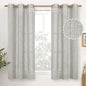 YoungsTex Light Grey Linen Curtains 48 Inch Length, Short Light Filtering by YoungsTex