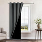 Yakamok Dark Grey Blackout Curtains 96" Long by Yakamok