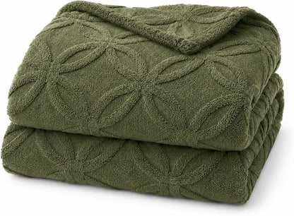 Green Throw Blanket by LUSSENAHOME