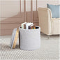 PINPLUS Round Boucle Ottoman by PINPLUS