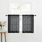 Furman Cafe Curtains 30 Inch Length 2 Panels Set, Elegant Geometric Jacquard by OWENIE