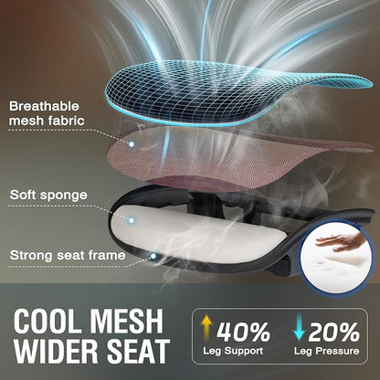 ELABEST Mesh Office Chair, Ergonomic Computer Desk Chair, Sturdy Task Chair- - Image 6