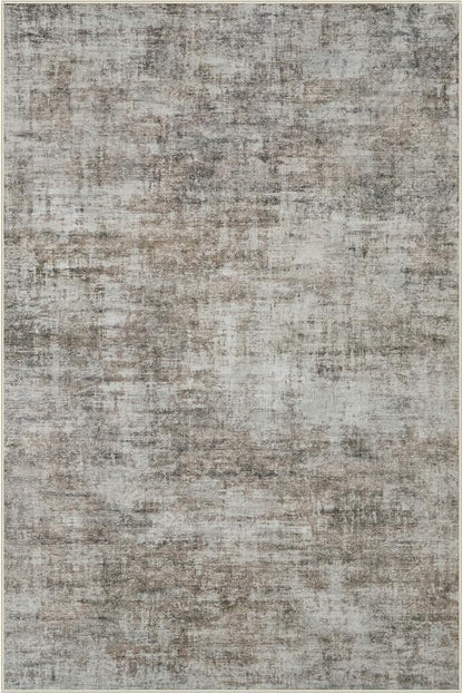 4x6 Area Rugs for Living Room: Washable Abstract Brown Black Badroom Carpet | - Image 7
