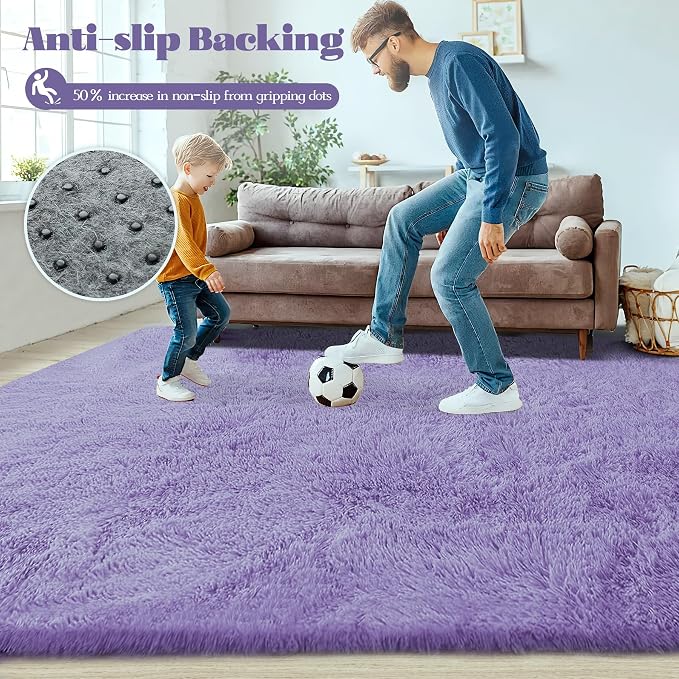 6x9 Area Rug for Living Room: Fluffy Shag Soft Washable Rugs Large Fuzzy Plush - Image 7