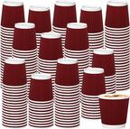 500 Pack Paper Espresso Coffee Cups, 4 oz Disposable Coffee Cups,Corrugated Insulated Ripple Wall, Paper Ripple Cup for Coffee, Hot Chocolate and Hot Tea Drinks -Red