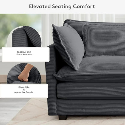ROWHY 150'' Modular Sectional Corner Cloud Couch, 7 Seater Sofa Big Comfy - Image 6