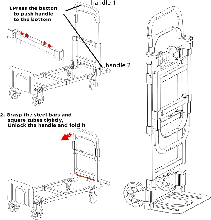 Suzhi Convertible Hand Truck Dolly Cart - Image 3