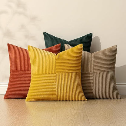 MIULEE Fall Green Rust Throw Pillow Covers 18x18 Inch Set of 4 Boho Farmhouse - Image 5
