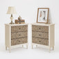 SUNBURY Vintage Wooden Nightstand Set 2, Wood Accent Table by SUNBURY