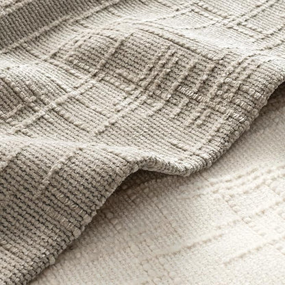 MIULEE Chenille Textured Throw Pillow Covers Light Brown 20x20 Set of 2 | - Image 2