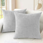 CaliTime Decorative Throw Pillow Covers 24 X 24 Inches Moonbeam Gray | Pack of 2 by CaliTime