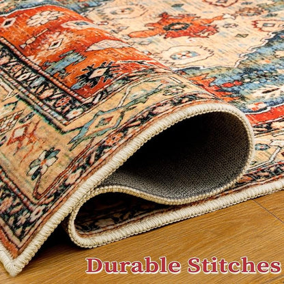 SERISSA 5x7 Washable Non Slip Boho Area Rug - Image 8
