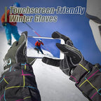 HANDLANDY Winter Insulated Work Gloves, 3M Thinsulate Thermal Water-Resistant Gloves for Men Women Touch Screen, Warm Ski Snowboard Cold Weather Gloves (Army Green, Large)