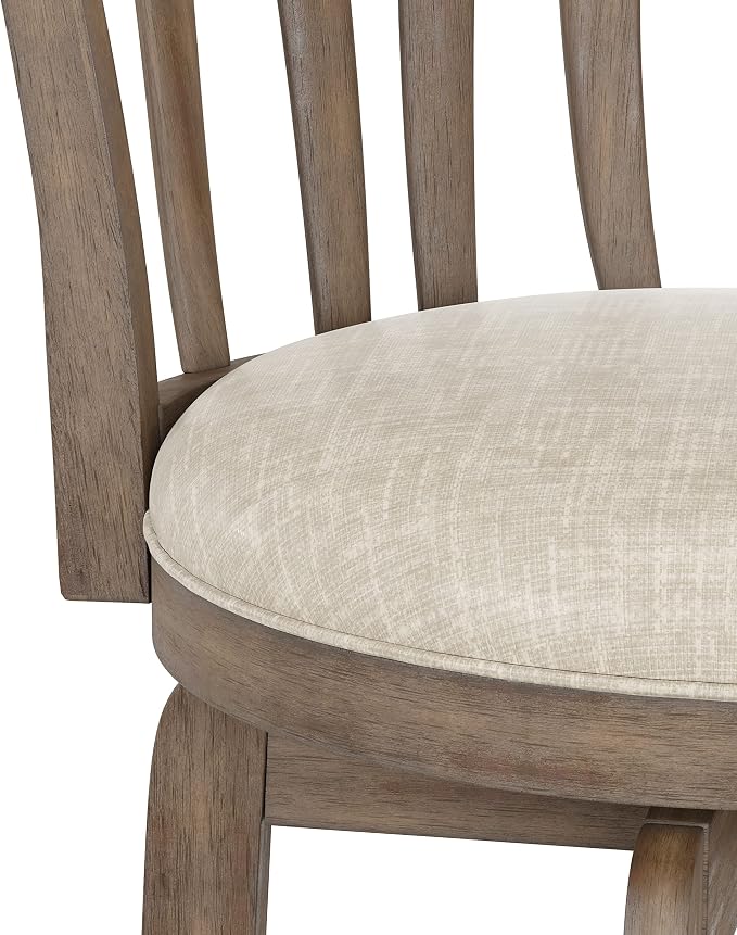 Hillsdale 29.5" Savana Wood Swival Bar Height Stool - Image 6