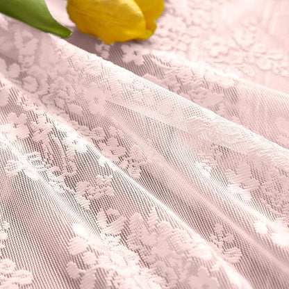 YJ YANJUN Vintage Lace Curtains 30 inch Length 2 Panels - Image 4