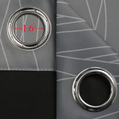 Gray and Greyish White Ombre Blackout Curtains - Image 7