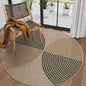Lahome Enfys Modern Rainbow Round Rug, 6ft Easy Jute Circle Patio Rug Washable by Lahome