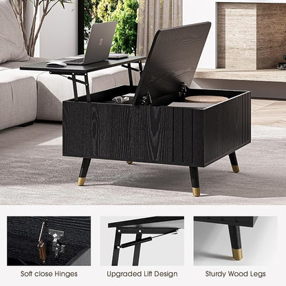 JOINICE 32" Square Lift Top Coffee Table - Image 4