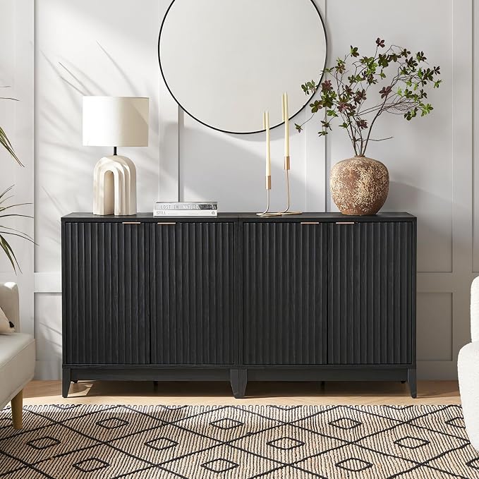 mopio Brooklyn Fluted Storage Cabinet, Modular Accent Buffet Sideboard - Image 5