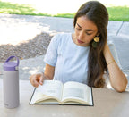 MIRA 18 oz Tea Infuser Thermos - Stainless Steel Travel Bottle with Removable Strainer for Loose Leaf Tea - Insulated Hot & Cold Brew Steeper - Heather