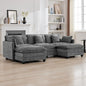 111'' Sectional Cloud Deep Seat Couch, Oversized Chenille U Shaped Sectional by WUTUTUEE