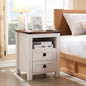 T4TREAM Nightstand with Charging Station, End Table, Side Table with 2 Drawers by T4TREAMFurniture