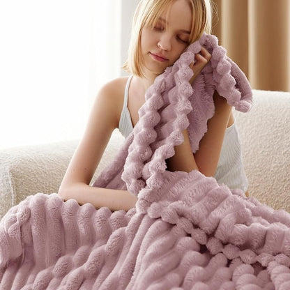 Bedsure Soft Twin Blanket for Bed Decor Gifts Pink 60"x80" | Birthday Gifts for - Image 4