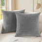 CaliTime Decorative Couch Throw Pillow Covers 18 X 18 Inches Medium Grey | Pack by CaliTime