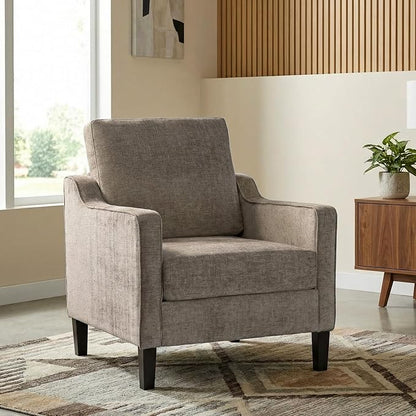 TLSUNNY Mid-Century Accent Chair, Modern Upholstered Chenille Armchair & Padded by TLSUNNY