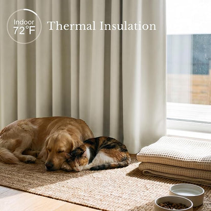 NICETOWN Window Treatment Thermal Insulated Rod Pocket Room Darkening - Image 3