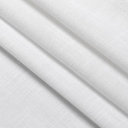 24 Inch White Curtains for Kitchen Windows Over Sink Linen Blend Modern Semi - Image 7