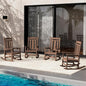 SERWALL Oversized Rocking Chair Set of 4 Outdoor, HDPE Outdoor Rocking Chair by SERWALL
