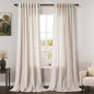 Beige Linen Curtain 96 inches Long by Nanspring