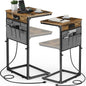 Vagusicc C-Shaped End Table Set of 2, Adjustable Height Side Table by Vagusicc