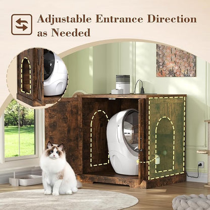 Heybly Litter Box Enclosure, Large Robot Cabinet - Image 5