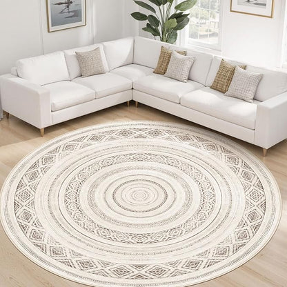 cotiled 8x8 Round Rug 8ft Circle Living Room Boho Area Rugs | Solve Modern - Image 6