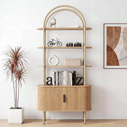 71" Tall Fluted Arched Bookshelf by JanmerHome