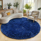 Navy Blue Round Rugs 6ft for Living Room Bedroom, Fluffy Circle Area Rug for by ONASAR